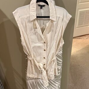 Banana Republic Beige Button Down Blouse